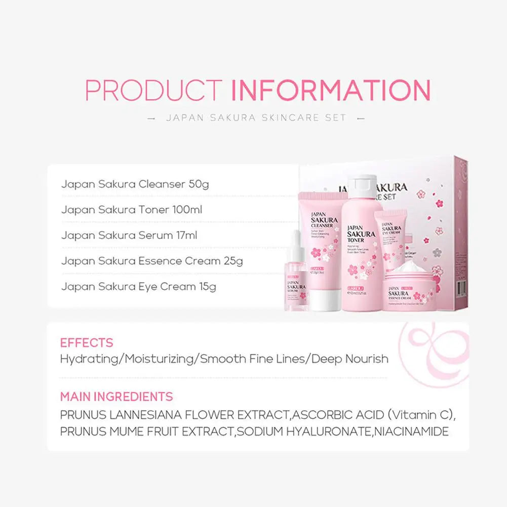 Skin care sets with Cleanser, Serum, Eye cream & Facial cream sunscreen