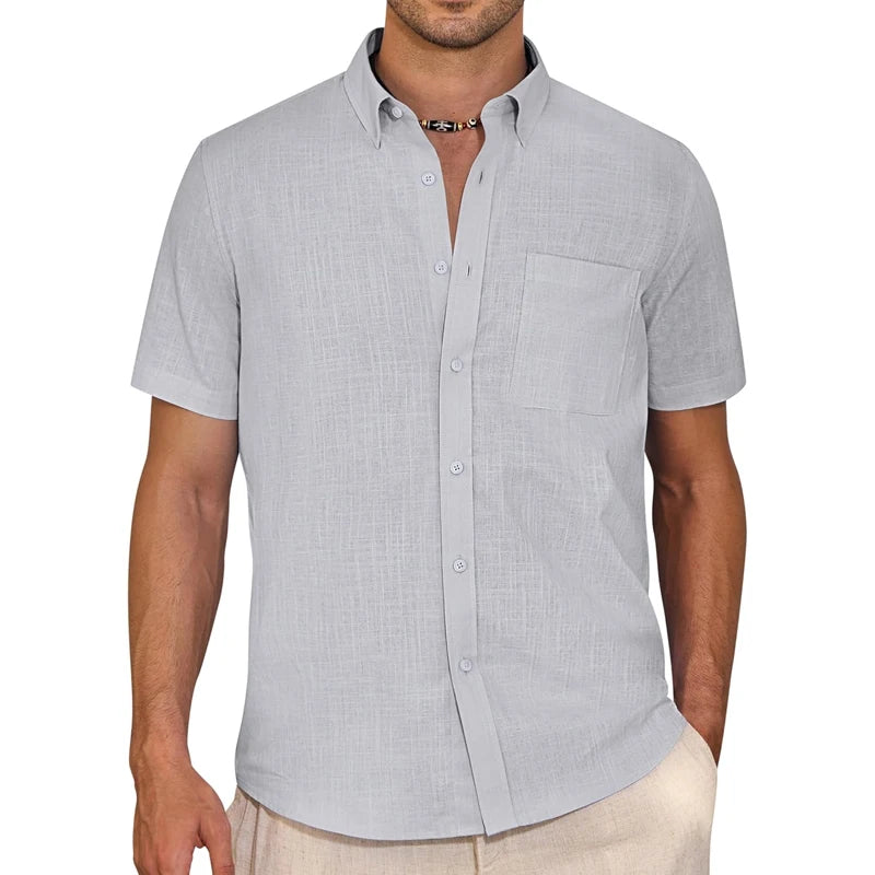 Men's Short Sleeve Cotton Shirts