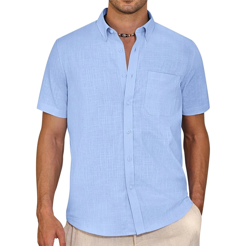 Men's Short Sleeve Cotton Shirts