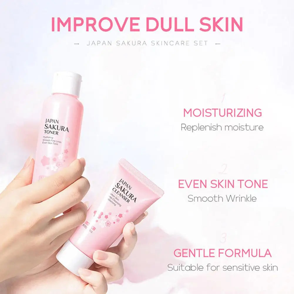 Skin care sets with Cleanser, Serum, Eye cream & Facial cream sunscreen