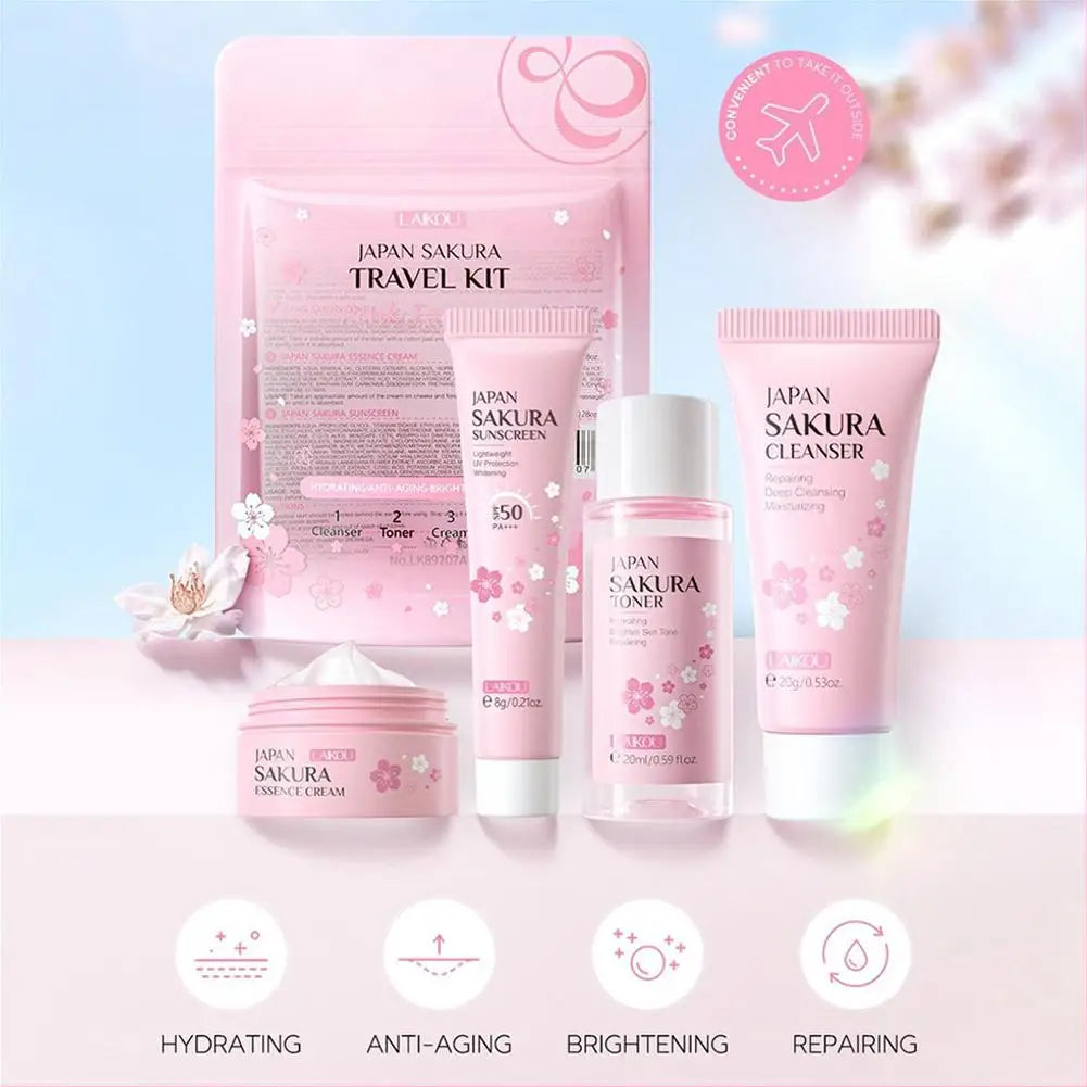 Skin care sets with Cleanser, Serum, Eye cream & Facial cream sunscreen