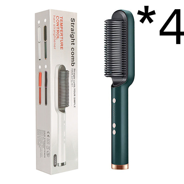 New 2 In 1 Hair Straightener Hot & Electric Hair Brush
