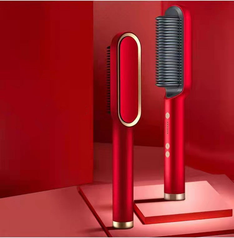 New 2 In 1 Hair Straightener Hot & Electric Hair Brush