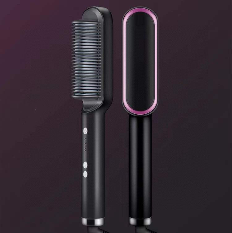 New 2 In 1 Hair Straightener Hot & Electric Hair Brush