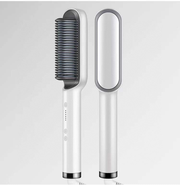 New 2 In 1 Hair Straightener Hot & Electric Hair Brush