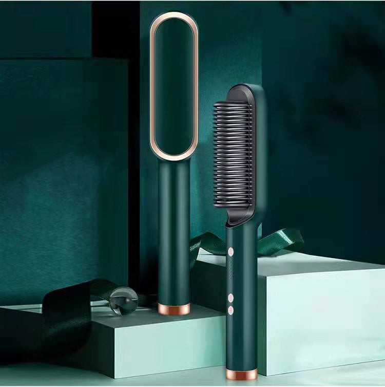 New 2 In 1 Hair Straightener Hot & Electric Hair Brush