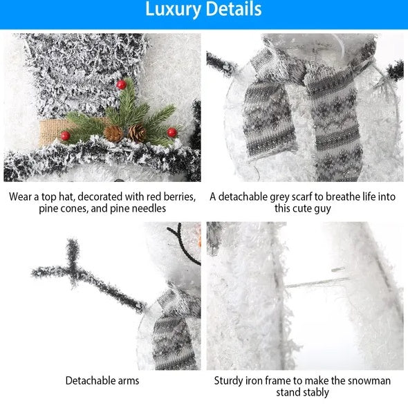 Christmas Snowman Decoration Light Collapsible Battery Operated