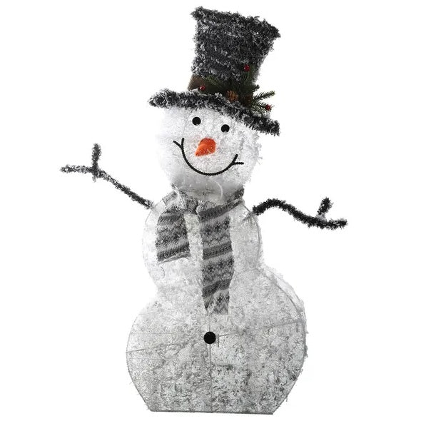 Christmas Snowman Decoration Light Collapsible Battery Operated