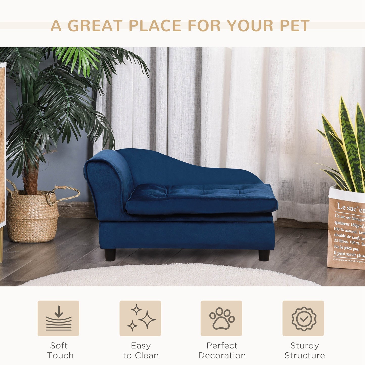 Luxury Dog Bed With Hidden Storage