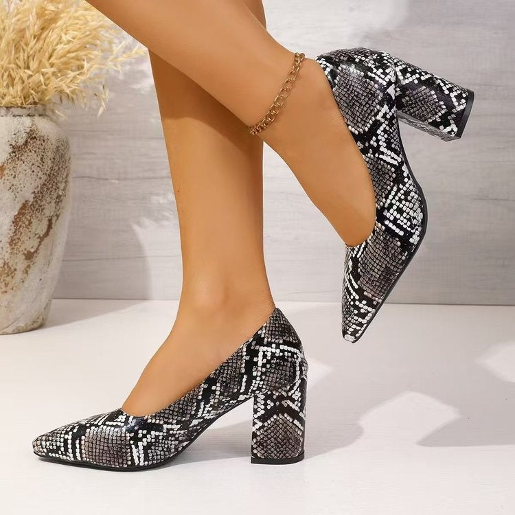 Snake Printed Heels