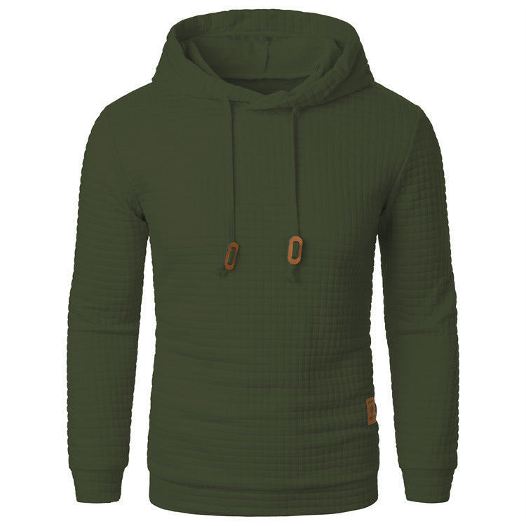 Men's Jacquard Hooded Sweater