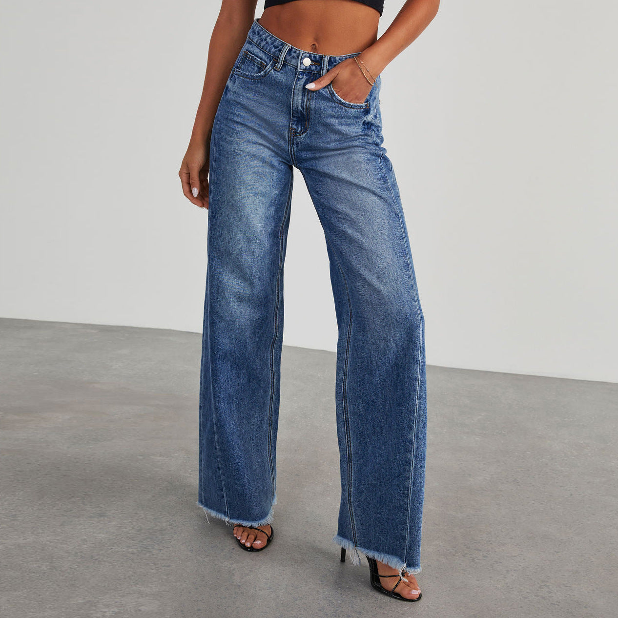 Jeans Straight Wide-leg