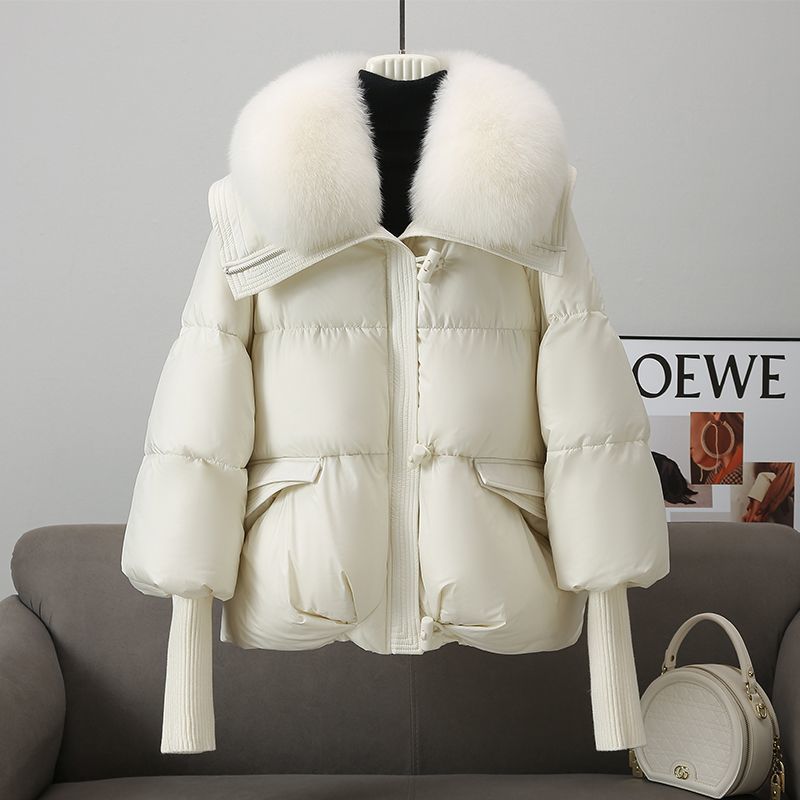 Cotton-padded Fur Collar Jacket