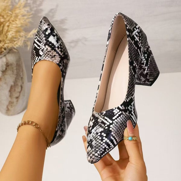 Snake Printed Heels