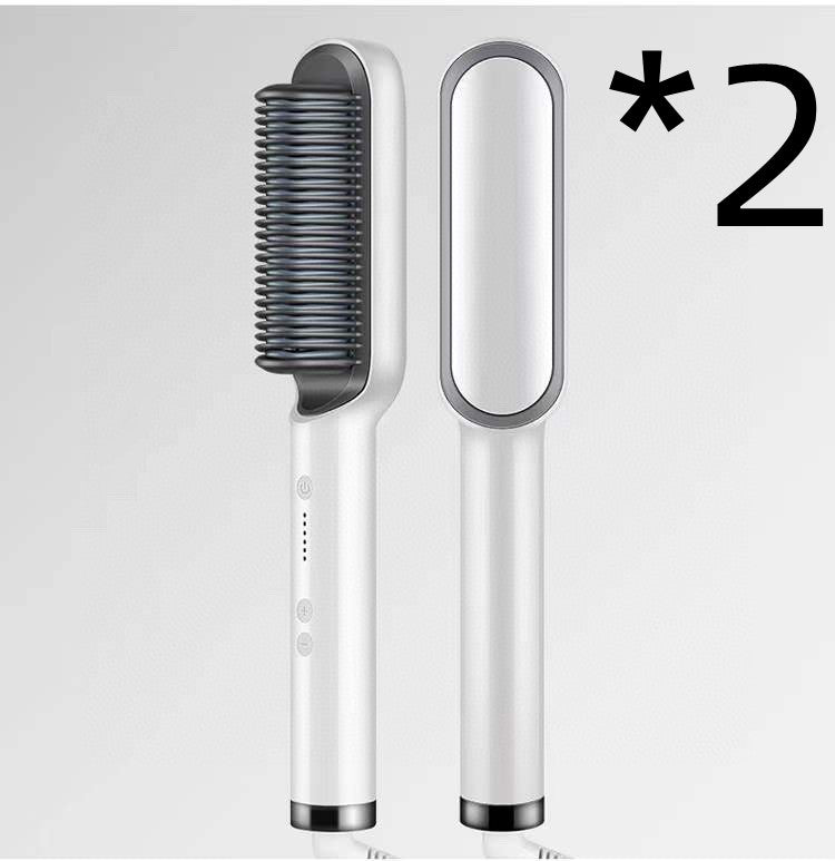 New 2 In 1 Hair Straightener Hot & Electric Hair Brush