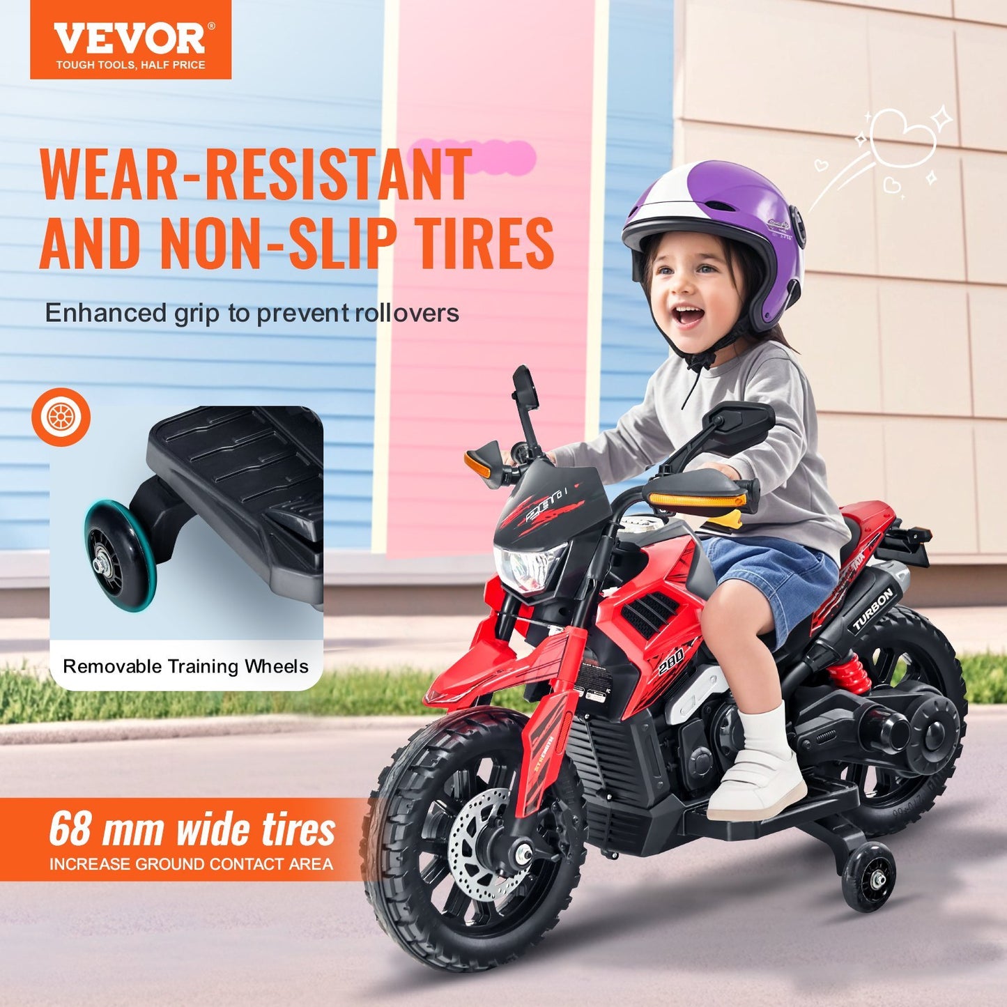 Kids Motorcycle 6V Electric Motorbike With LED