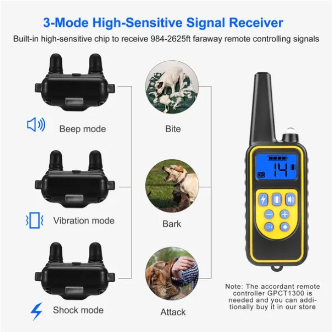 Dog's Training Collar Receiver IP67 Waterproof