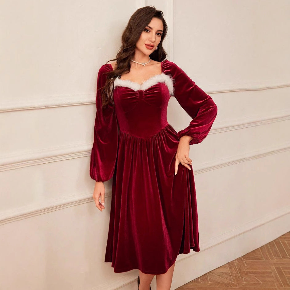 Women's Vintage Christmas Party Dress