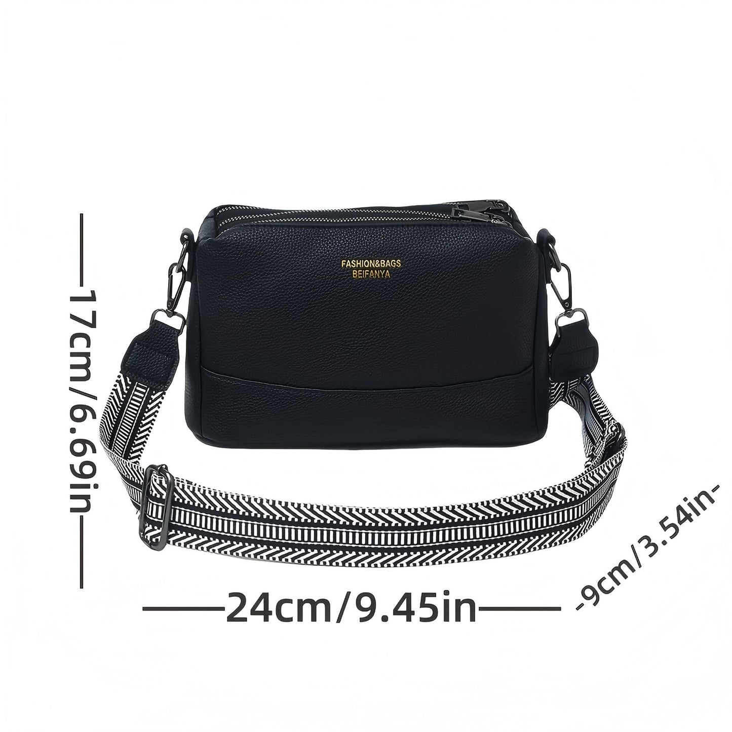 Multi-functional PU Crossbody Bag