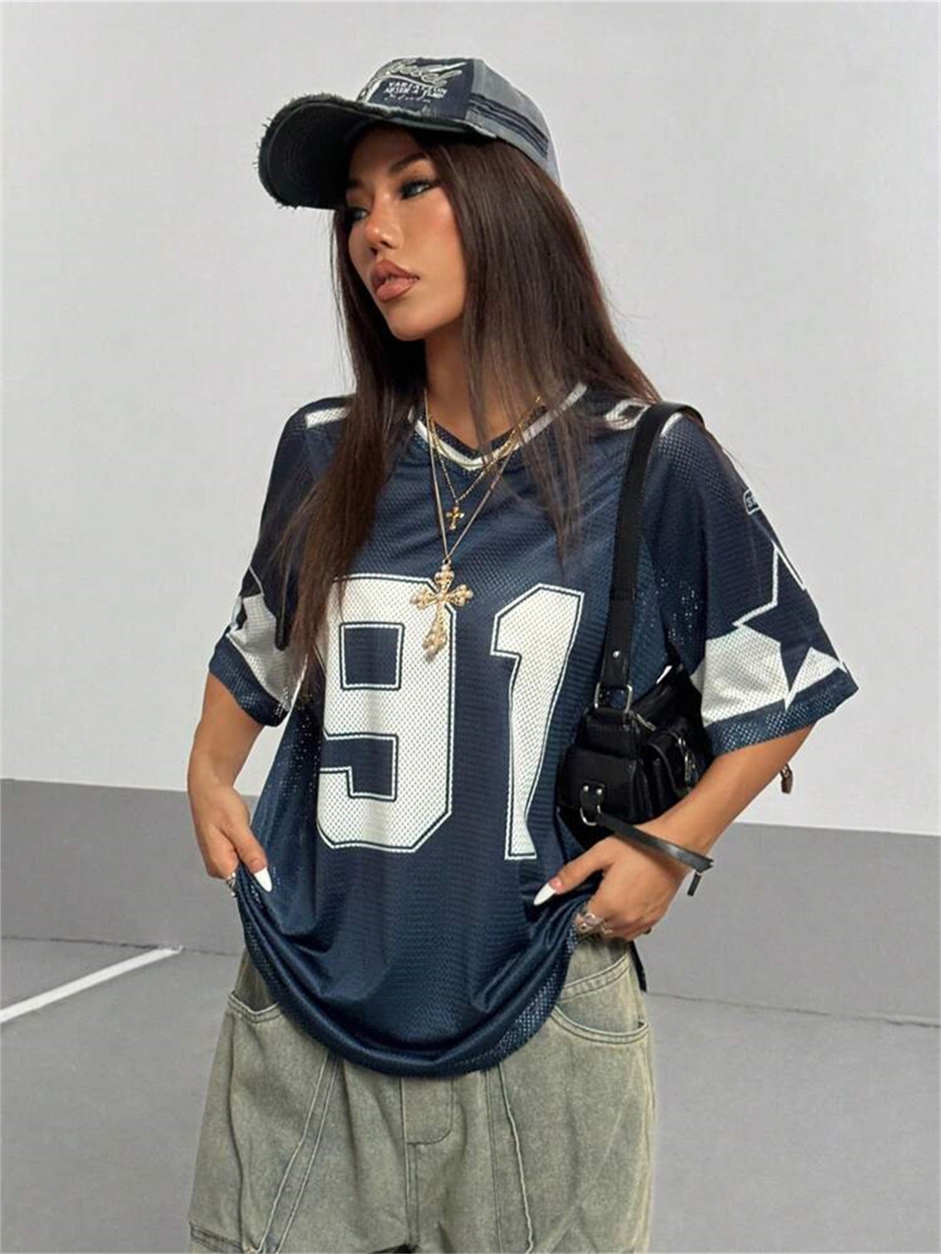 American Soccer V-neck T-shirt