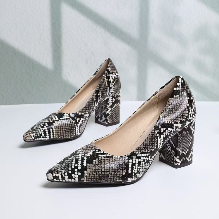 Snake Printed Heels