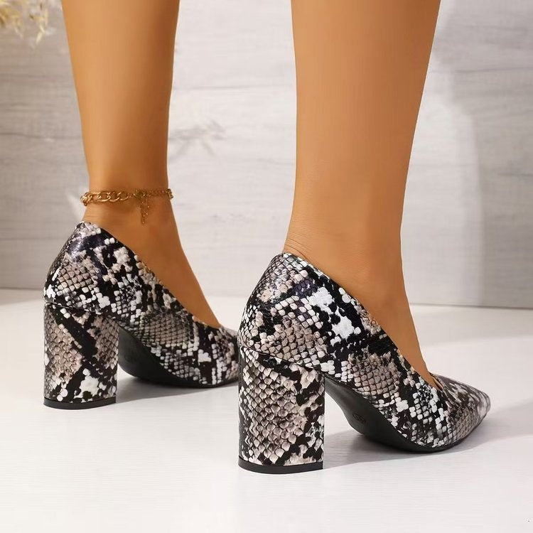 Snake Printed Heels