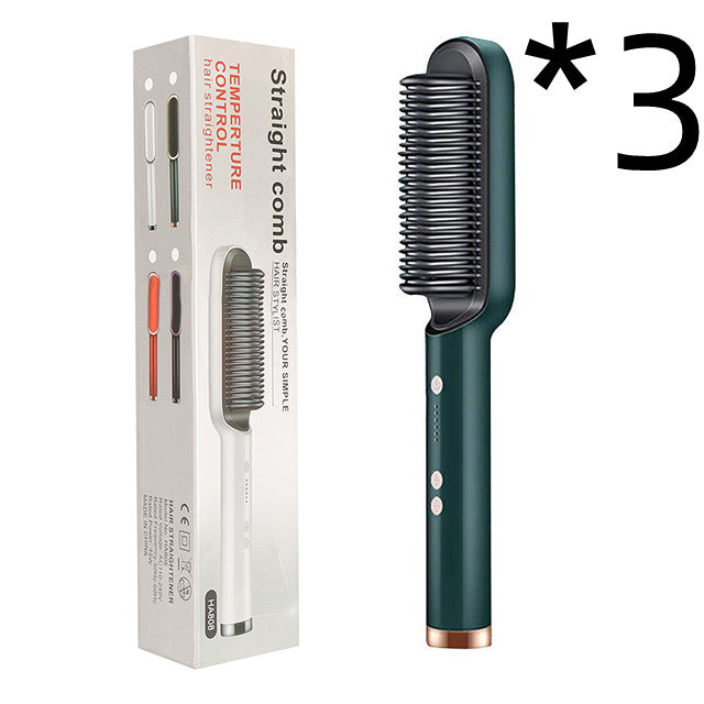 New 2 In 1 Hair Straightener Hot & Electric Hair Brush