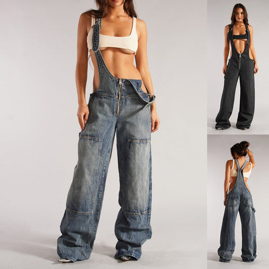 Y2K Zipper Denim Jeans