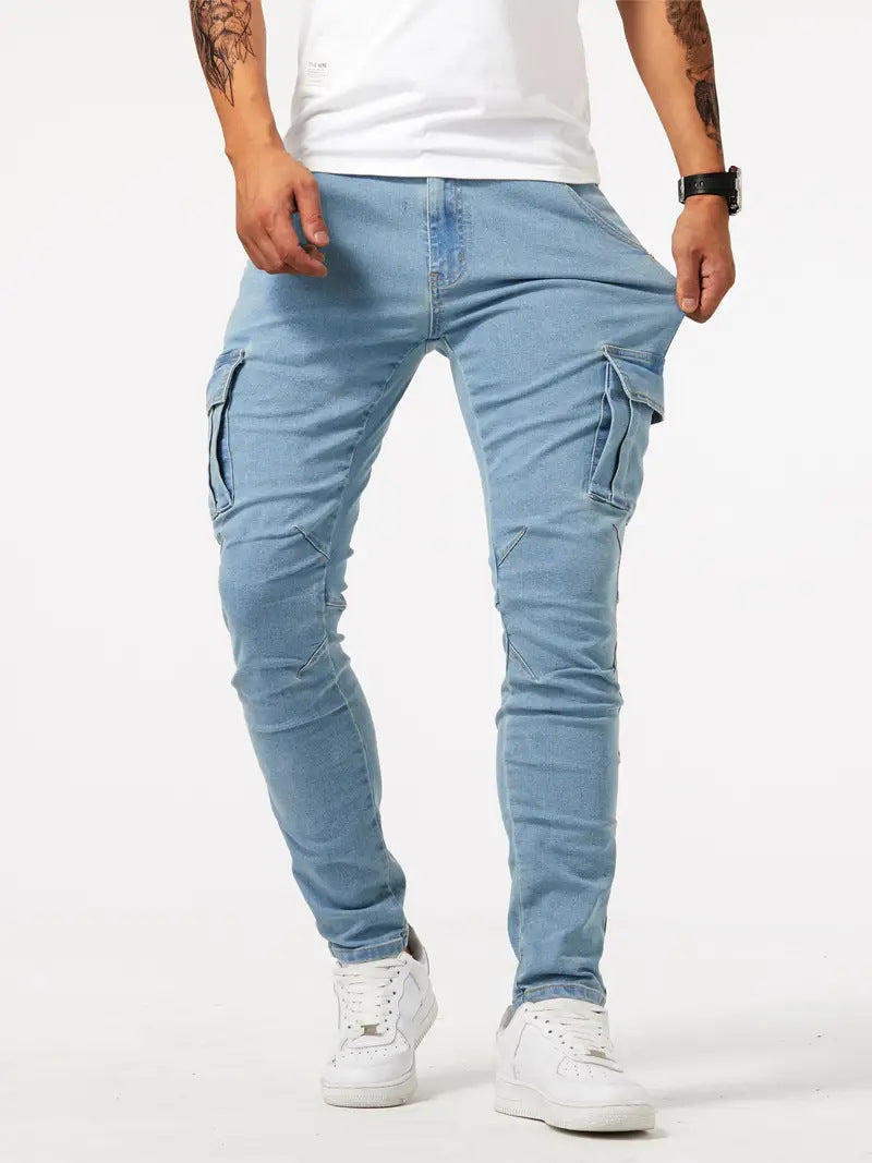 Man's Stylish Cargo Stretch Pants