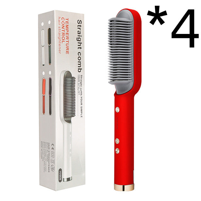 New 2 In 1 Hair Straightener Hot & Electric Hair Brush