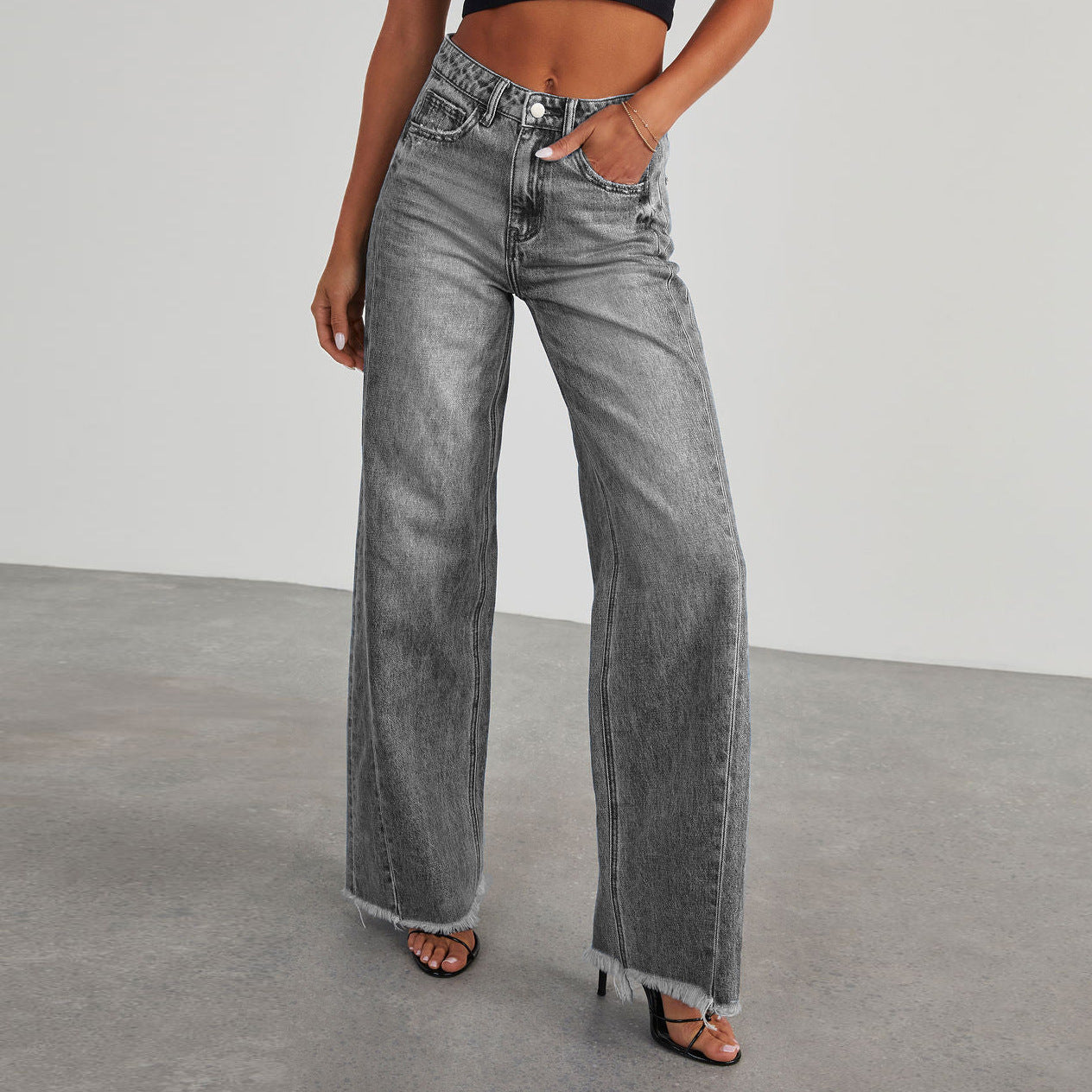 Jeans Straight Wide-leg