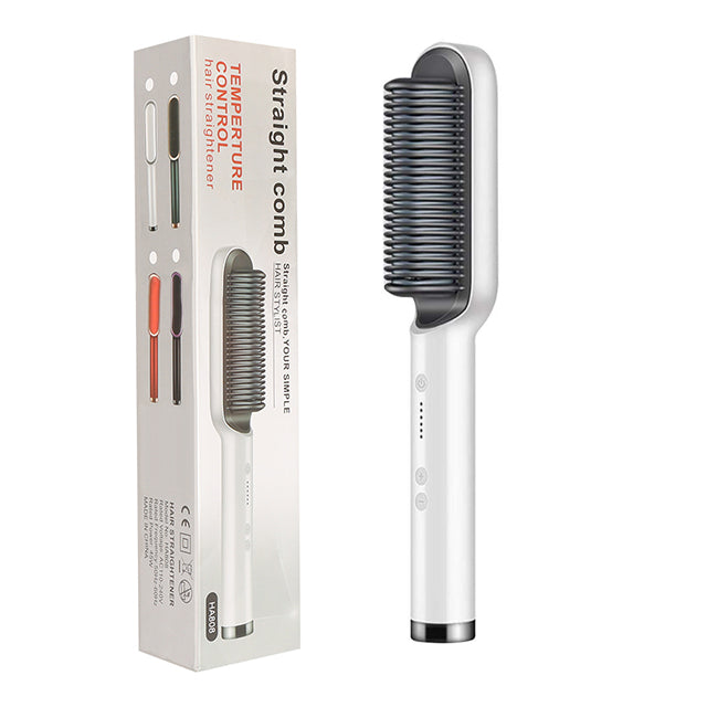 New 2 In 1 Hair Straightener Hot & Electric Hair Brush