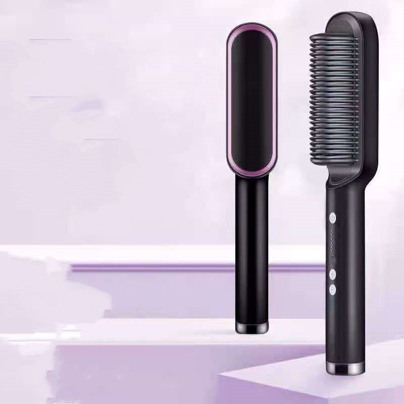 New 2 In 1 Hair Straightener Hot & Electric Hair Brush