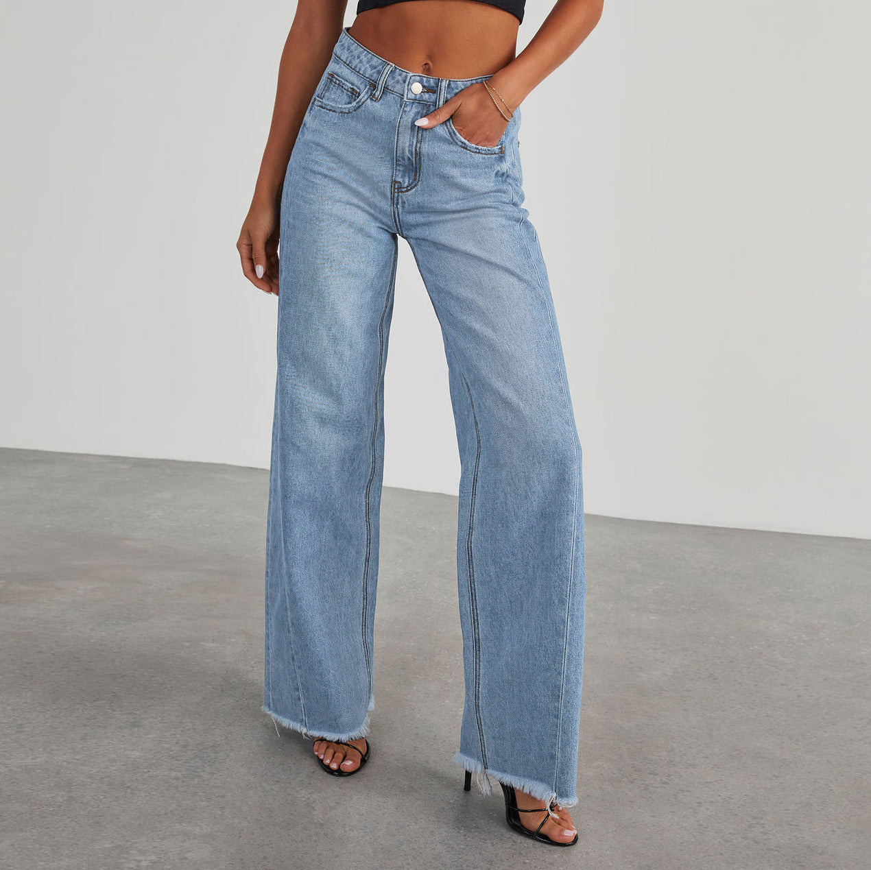 Jeans Straight Wide-leg