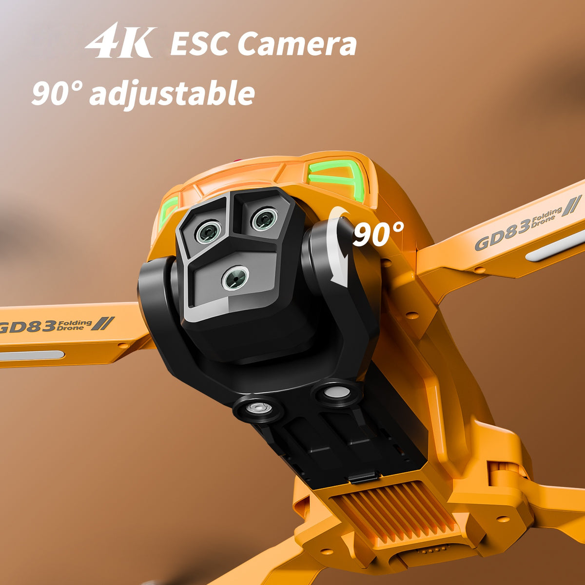 GD83 Foldable RC Drone folded compact size