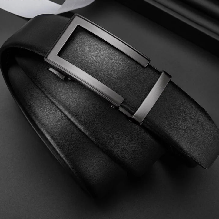 MagnoLeather Ratchet Belt – Genuine Leather, Automatic Buckle