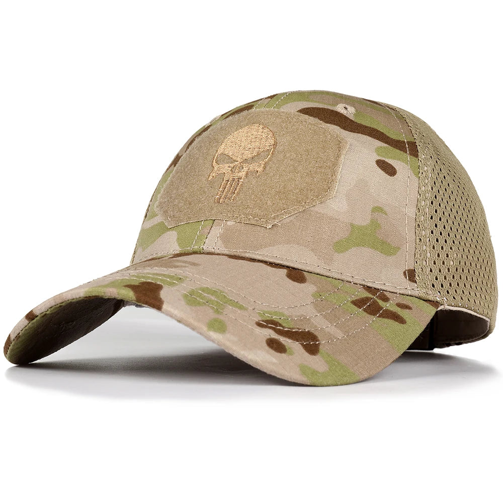 2024 Men's and Women's Universal Baseball Hat Breathable Sun Protection Camo Hat Outdoor Mountaineering Sunshade Hat Adult Hat