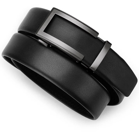 MagnoLeather Ratchet Belt – Genuine Leather, Automatic Buckle