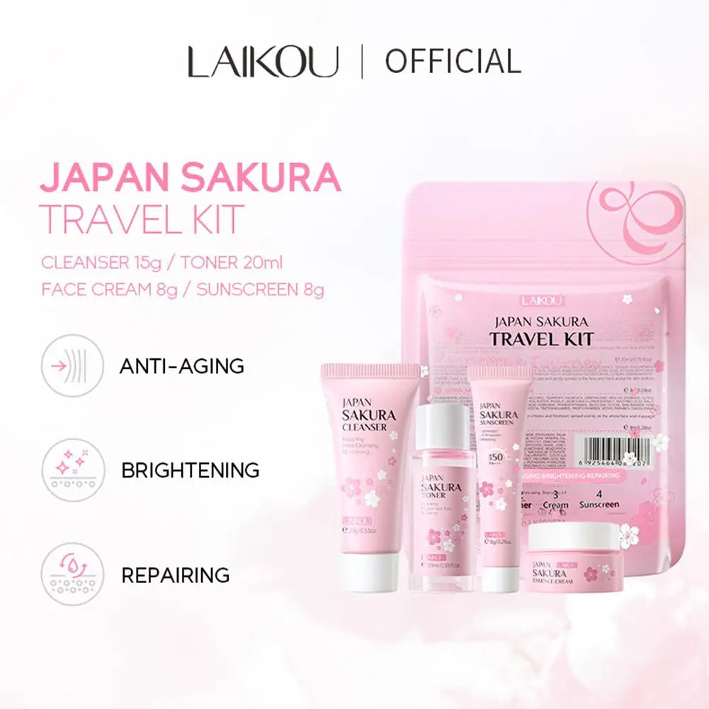 Skin care sets with Cleanser, Serum, Eye cream &  Facial cream sunscreen