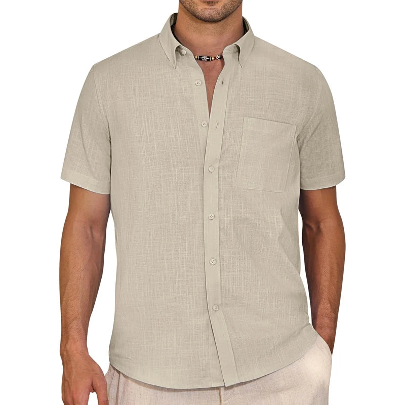 Men's Short Sleeve Cotton Shirts