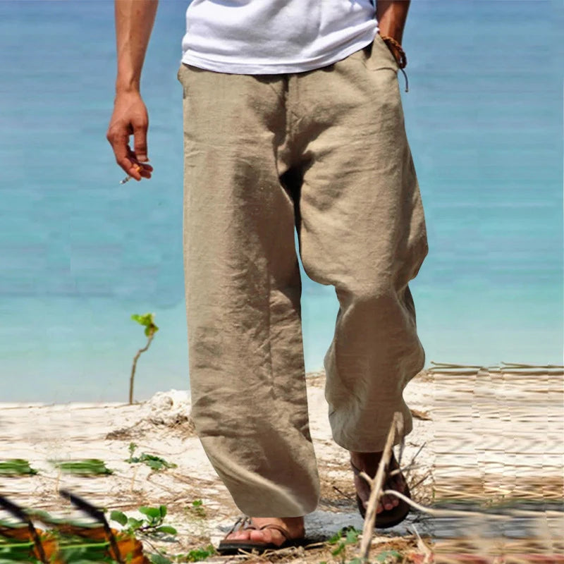 Men's Cotton Linen Long Pant