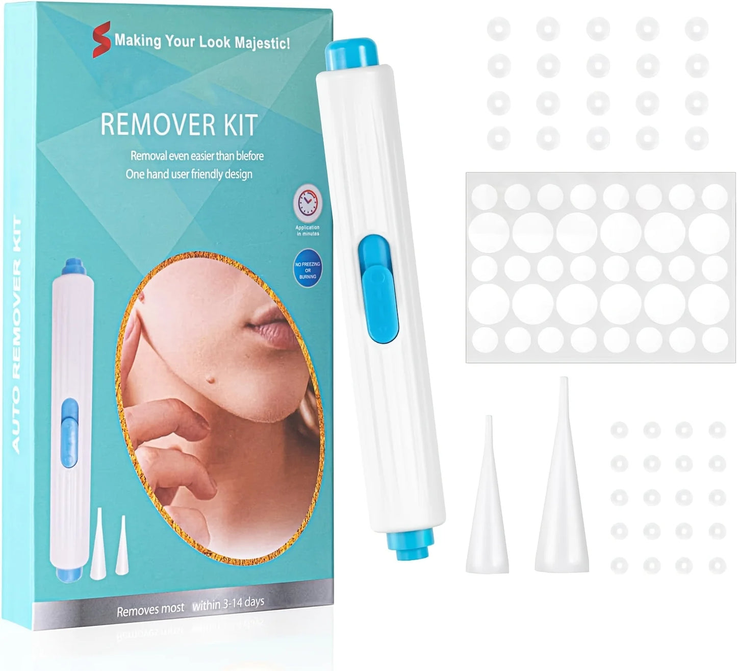 1/2/4 Pcs Removal Kit for Skin Care, One Hand User Friendly Design, Safe and Effective for Home Use