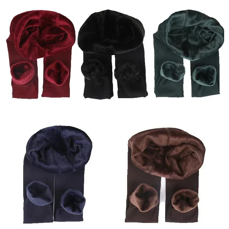 Fleece Lined Tights Women Thermal Pantyhose for Women Winter Panty Polar Skin Black Effect Stockings Women's Thermal Sock