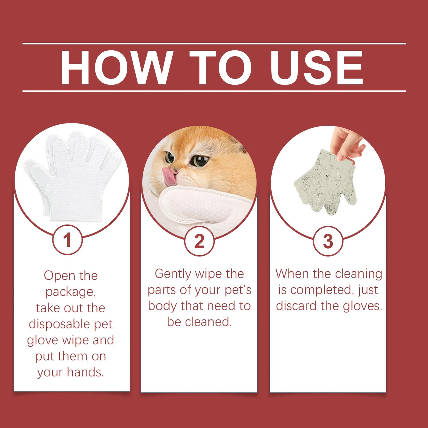 Pet Gloves Cleaning Wipes