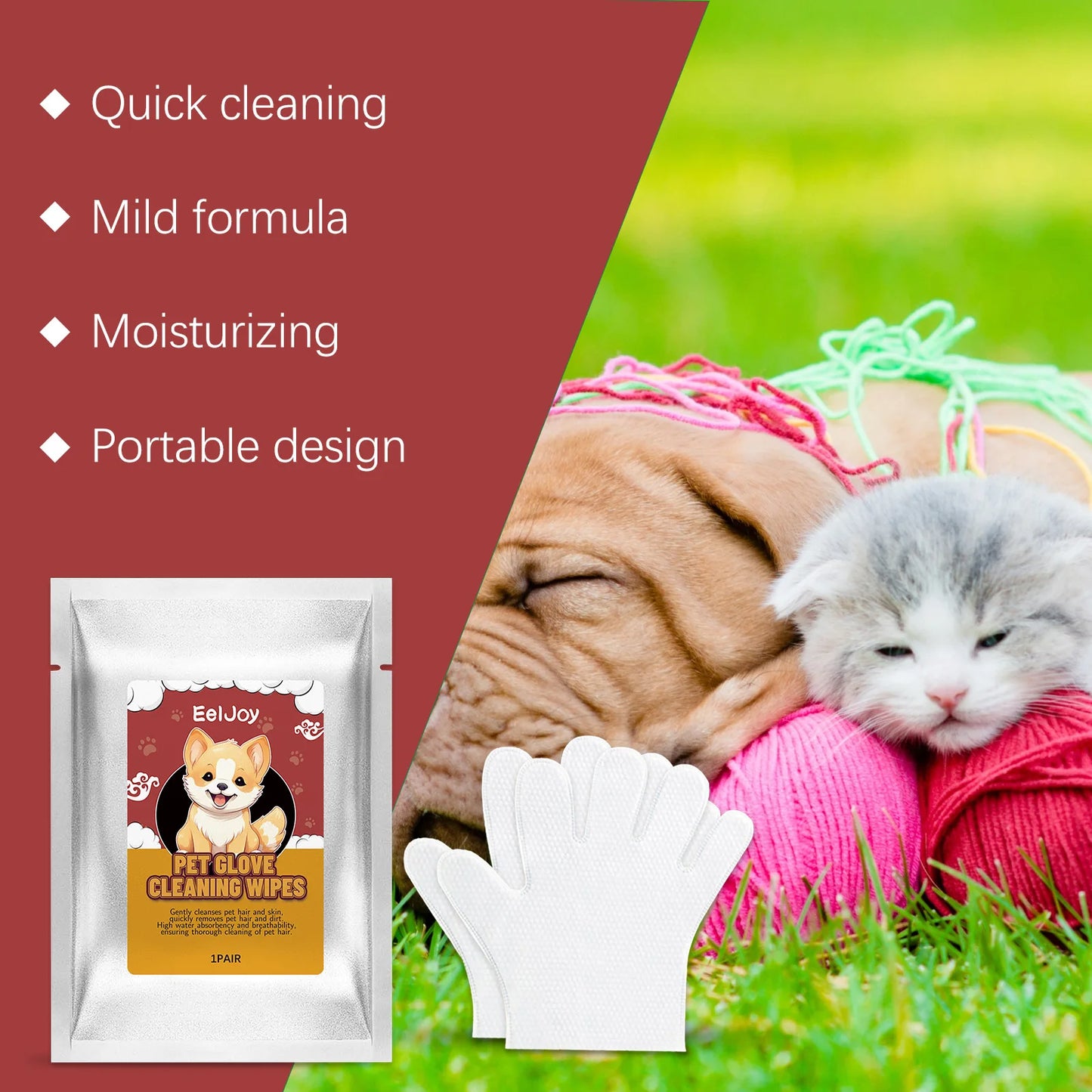 Pet Gloves Cleaning Wipes