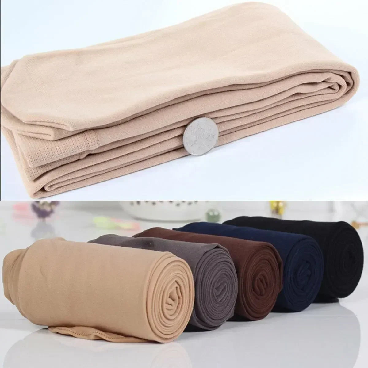 Fleece Lined Tights Women Thermal Pantyhose for Women Winter Panty Polar Skin Black Effect Stockings Women's Thermal Sock