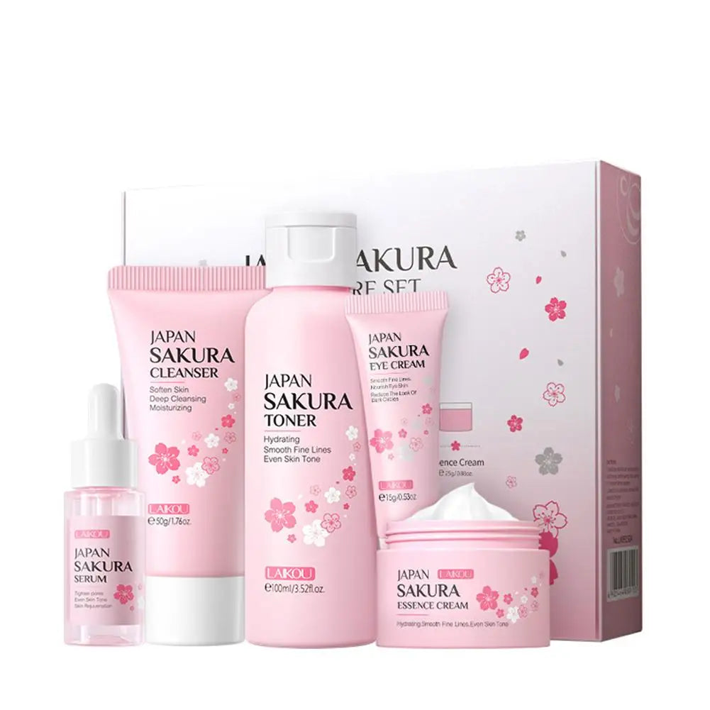 Skin care sets with Cleanser, Serum, Eye cream &  Facial cream sunscreen