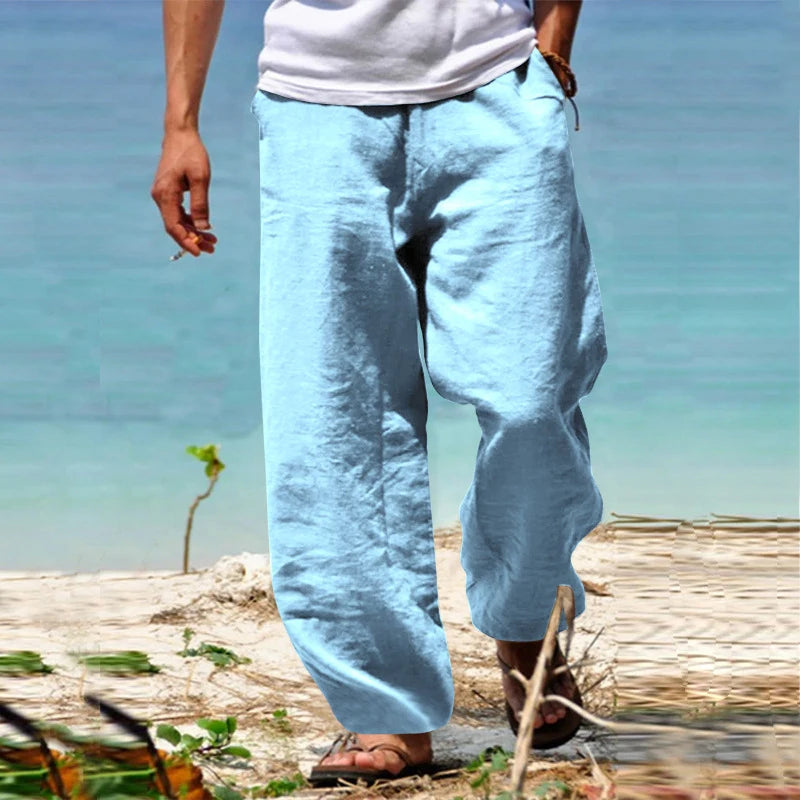 Men's Cotton Linen Long Pant