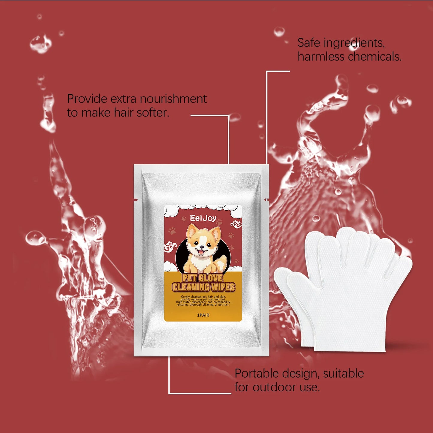 Pet Gloves Cleaning Wipes