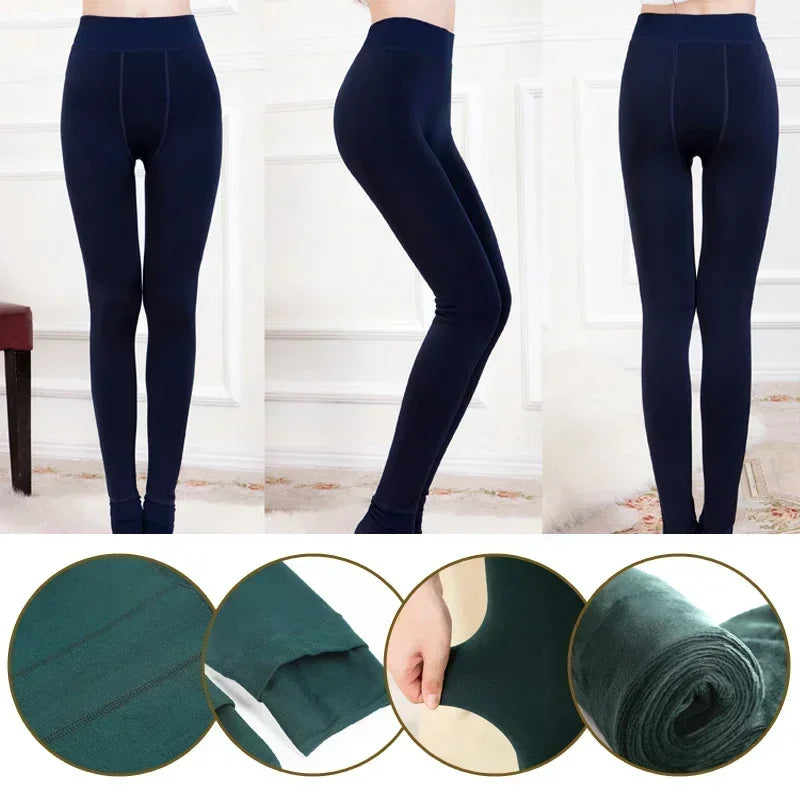Fleece Lined Tights Women Thermal Pantyhose for Women Winter Panty Polar Skin Black Effect Stockings Women's Thermal Sock